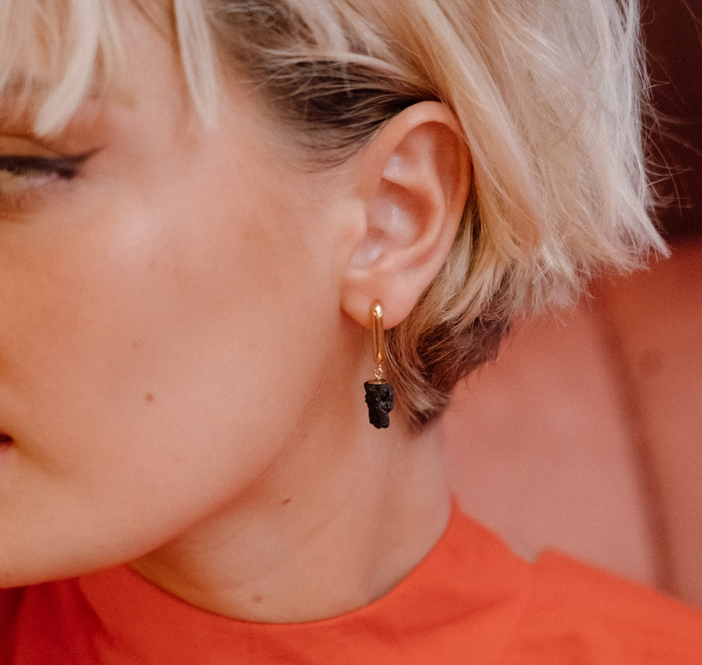 
                  
                    Load image into Gallery viewer, Square LAVA earrings
                  
                